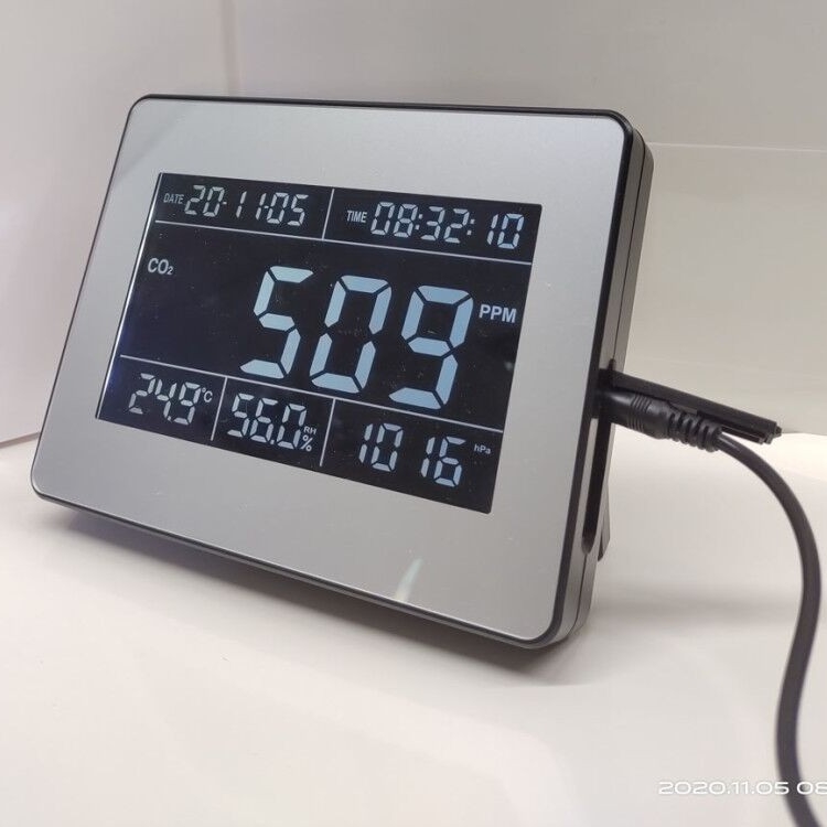 TL-2000C CO2 детектор с температура, влажност, атмосферно налягане и надморска височина – регистратор на данни (0–9999 ppm)