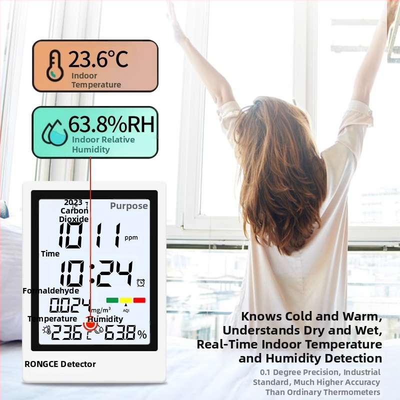 All-in-One monitor kvality ovzdušia do domácnosti: vysoká presnosť PM2.5, CO2 a formaldehyd