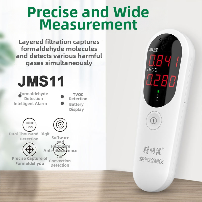 JMS-11 detektor formaldehydu a tester kvality ovzdušia TVOC, pre domáce použitie, prenosný