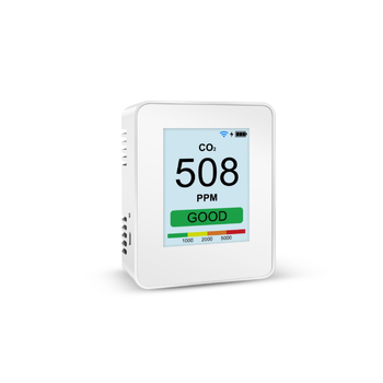 CO2 детектор Cafu P1-C, обхват 400–9999 ppm, точност 5%, дисплей 240x320, захранване 5V