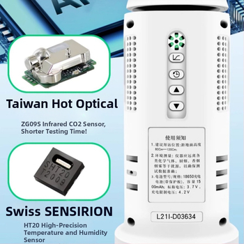 CO2 детектор с регистратор на температура и влажност, модел ECO-16, обхват 20000 ppm, точност 2%, резолюция 1 ppm
