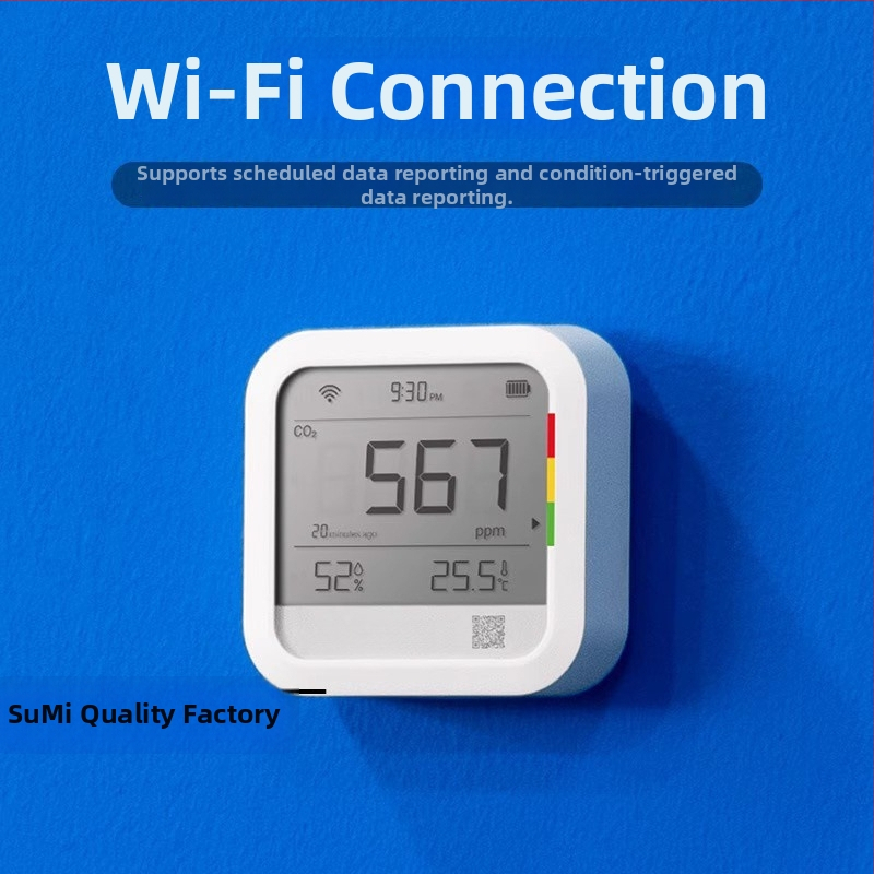 Qingping CGP22C вътрешен CO2 детектор – измервател на концентрацията на CO2, модел CGP22C, тегло 0,129 кг