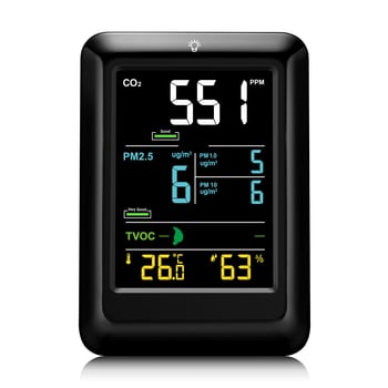 Измервател за качество на въздуха Bj8231 – CO2 500–4000 ppm, Температура, Влажност, TVOC, Sensirion Swiss сензор