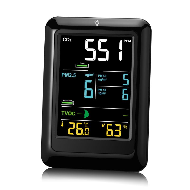 Измервател за качество на въздуха Bj8231 – CO2 500–4000 ppm, Температура, Влажност, TVOC, Sensirion Swiss сензор