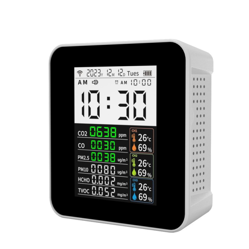 Nobito ZN-2CO15 detector de calitate a aerului, Wi-Fi, CO2, CO, TVOC, formaldehidă