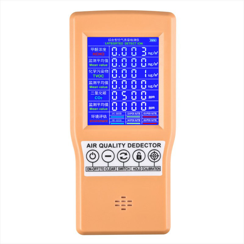 Детектор за въглероден диоксид, формалдехид и вредни газове - Модел: New jsm-131sc; Марка: Kangwf; Диапазон на измерване: 0-5000; Точност: 1; Резолюция: 0.1