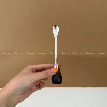 304 rozsdamentes acél eszközkészlet diófa fogantyúval, hordozható és stabil, tartalmaz vajkést, keverőkanalat és gyermekkanalat