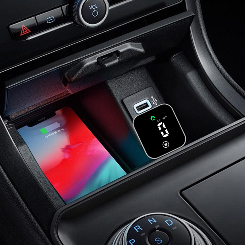 Detektor CO a metánu pre vozidlá, 2 v 1, rozsah 0-500 ppm, USB 5V napájanie, rozlíšenie 1 ppm, model DM339-CO/METHANE