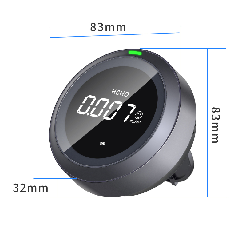 Преносим детектор за качество на въздуха, модел PTH-1 на Test Xiaofei, температурен обхват -10 до 40 °C, точност 0.001 mg/m³, захранване с батерия