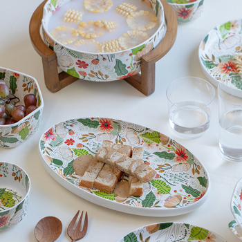 Porcelanski set posuđa s cvjetnim uzorkom: mikrovalna sigurna, moderan azijski stil, Swear brend