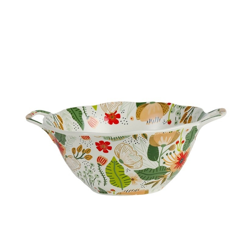 Porcelanski set posuđa s cvjetnim uzorkom: mikrovalna sigurna, moderan azijski stil, Swear brend