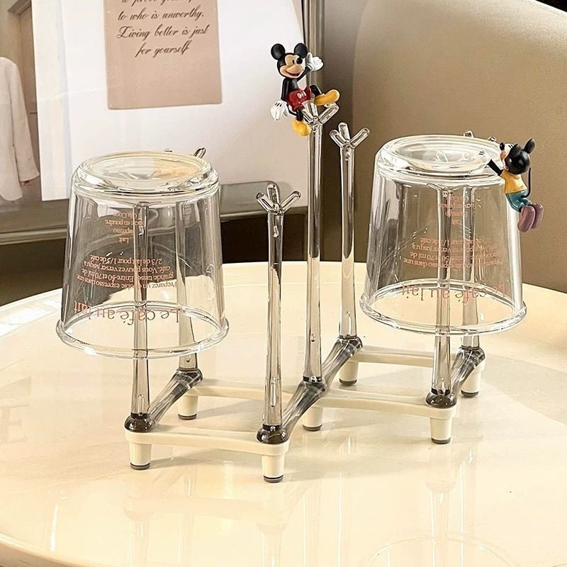 Уникален пластмасов регулируем телескопичен държач за чаши с отцеждане за стъклени чаши