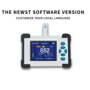 CO2 monitor s teplotou a vlhkosťou, NDIR dvojkanálový senzor, model 510A, rozsah 0-10000 ppm, rozlíšenie 1 ppm