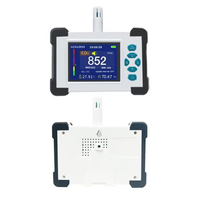 CO2 monitor s teplotou a vlhkosťou, NDIR dvojkanálový senzor, model 510A, rozsah 0-10000 ppm, rozlíšenie 1 ppm