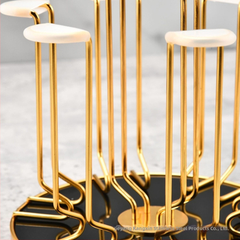 Željezni držač za čaše, okretni, japanskog stila, za 6 čaša, organizator posuđa