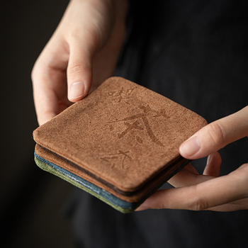 Βάση ποτηριού από ύφασμα σε κινεζικό στυλ τελετής τσαγιού με πολύχρωμο σχέδιο, εκτυπωμένο λογότυπο, συσκευασμένη σε χαρτόκουτο, 0,05 kg