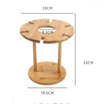 Držač čaša za vino bez bušenja, drvo/bambus, moderni minimalistički dizajn, paket 10 kom