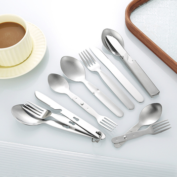 Set noža, vilice i žlice od 430 nehrđajućeg čelika, odvojiv za kampiranje, prijenosno