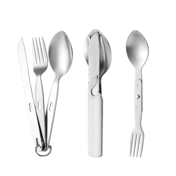 Set noža, vilice i žlice od 430 nehrđajućeg čelika, odvojiv za kampiranje, prijenosno