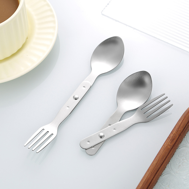 Set noža, vilice i žlice od 430 nehrđajućeg čelika, odvojiv za kampiranje, prijenosno