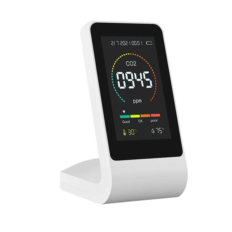Detector CO2 pentru interior cu ecran TFT, precizie 100 ppm, model T03