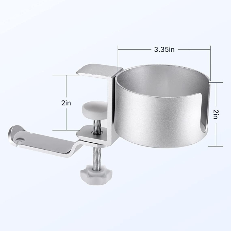 Burke stolni držač čaše od aluminijske legure s 360° rotacijom i nosačem slušalica