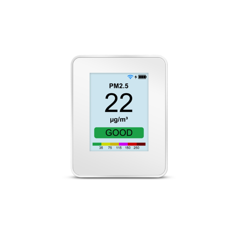 P1 WiFi детектор за качество на въздуха – CO2, PM2.5/PM10/PM1.0, диапазон 400–9999 ppm, 5% точност, дисплей 240×320