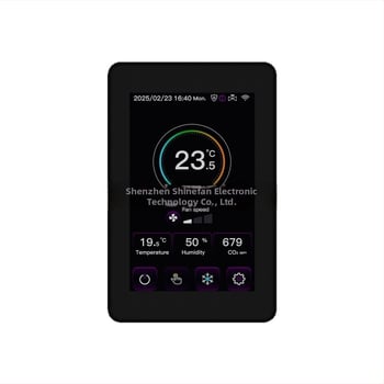 Riadič podlahového vykurovania a ventilátorovej jednotky s detekciou CO2, tri režimy, Wi‑Fi dotyková obrazovka (voliteľná) a Tuya App