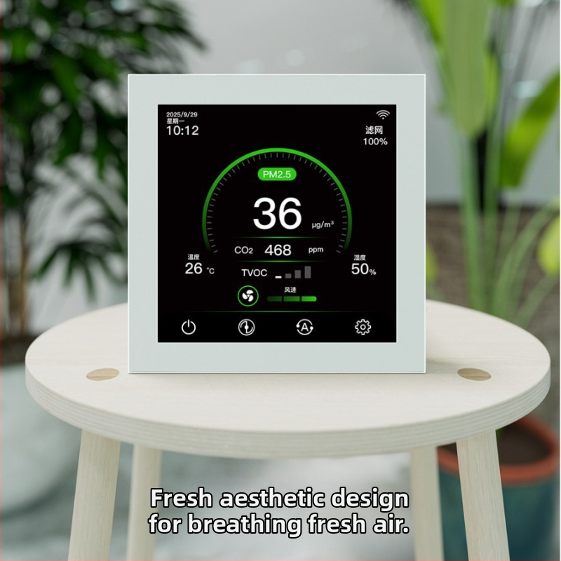 Intelligens otthoni levegőminőség-érzékelő és hőmérséklet–nedvesség-vezérlő RS485 interfész — valós idejű PM2.5 és hőmérséklet–nedvesség kijelzés, modell G6-T, Shinefan