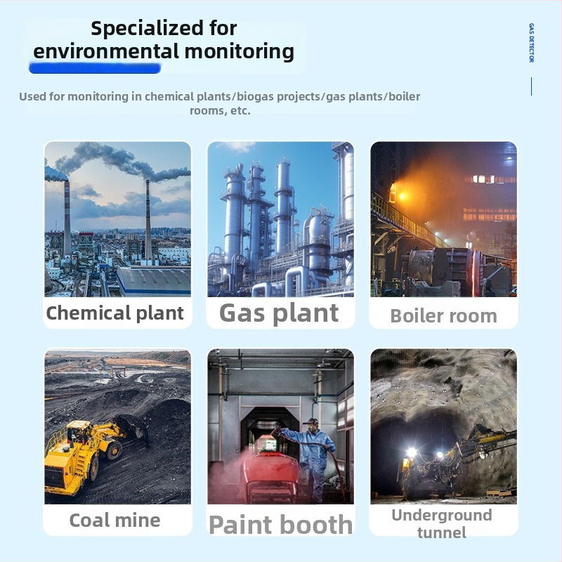 Priemyselný prenosný detektor plynov s výbušnou ochranou, napájanie batériou, model PLT-ST400, meria O2, CO, H2S a horľavé plyny, presnosť 0.01