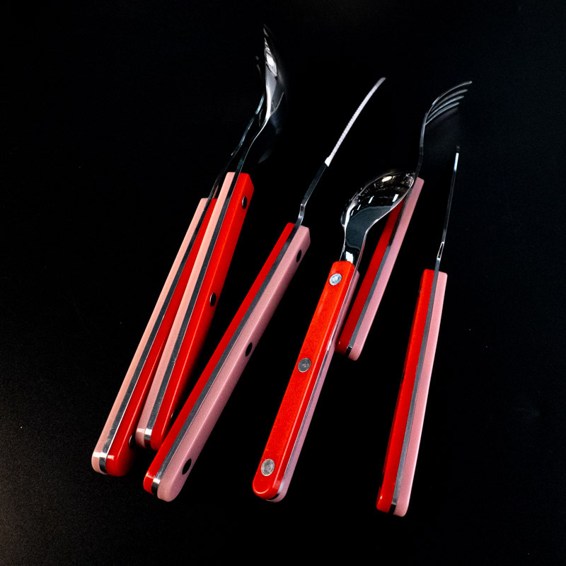 Set posuđa od nehrđajućeg čelika, zapadnog stila, luksuzan, ručno izrađen, prilagodljiv, vjenčani dar