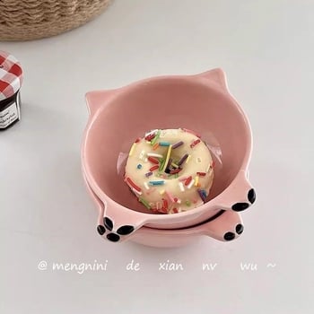 Porcelanski mali tanjur za umake s ružičastim praščićem, za hot pot, grickalice i suho voće