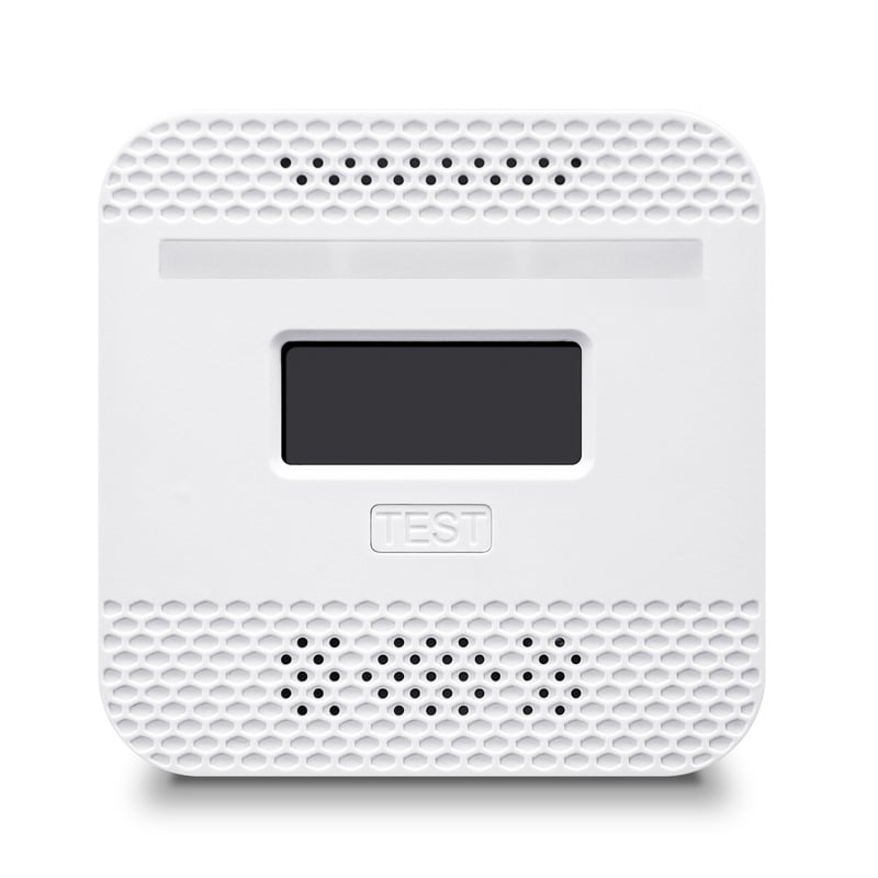 Detector infraroșu 2 în 1 CO și fum, detecție la 360°, 0–55°C, 4,5V, montaj pe perete, interior