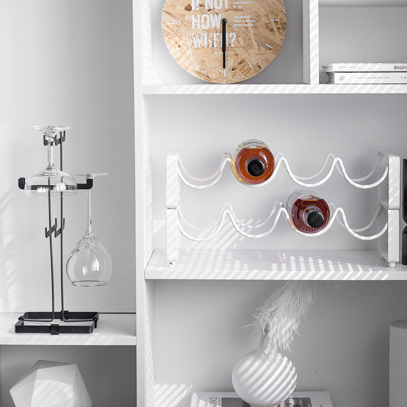 Držač za čaše od kovanog željeza, montaža bez bušenja, moderan minimalistički stil