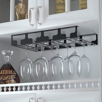 Metalni viseći držač za čaše vina – moderni minimalistički stil, bez bušenja, s nosačem za vješanje, težina 623 g