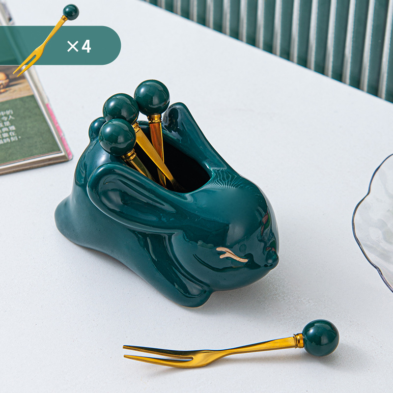 Set vilica za voće – keramički, za odrasle, stil lagani luksuz retro