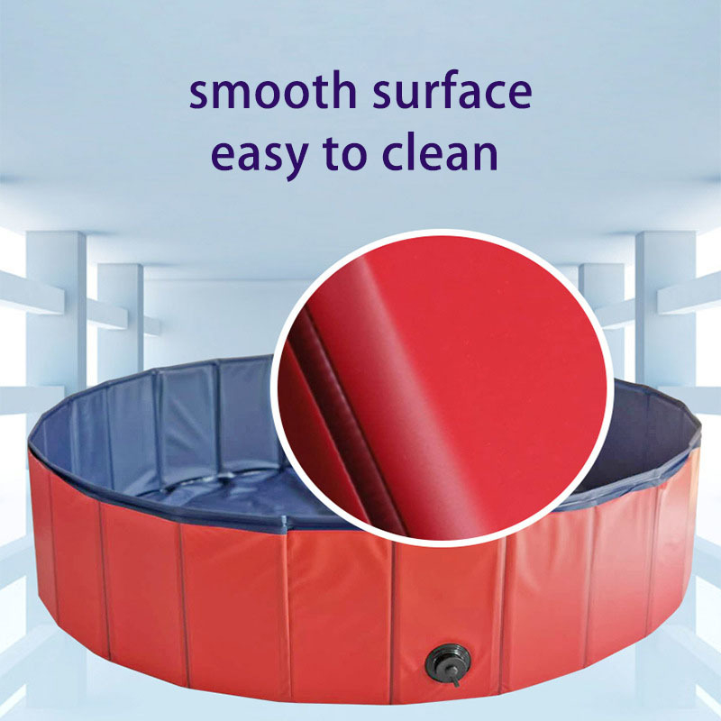 Сгъваем PVC басейн за къпане за домашни любимци – преносим външен басейн за кучета и котки