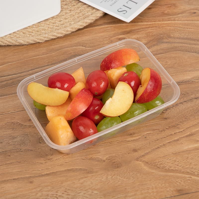 Jednokratne kvadratne kutije za obroke, prozirne PP, Bento kutije za ponijeti, paket od 150 komada