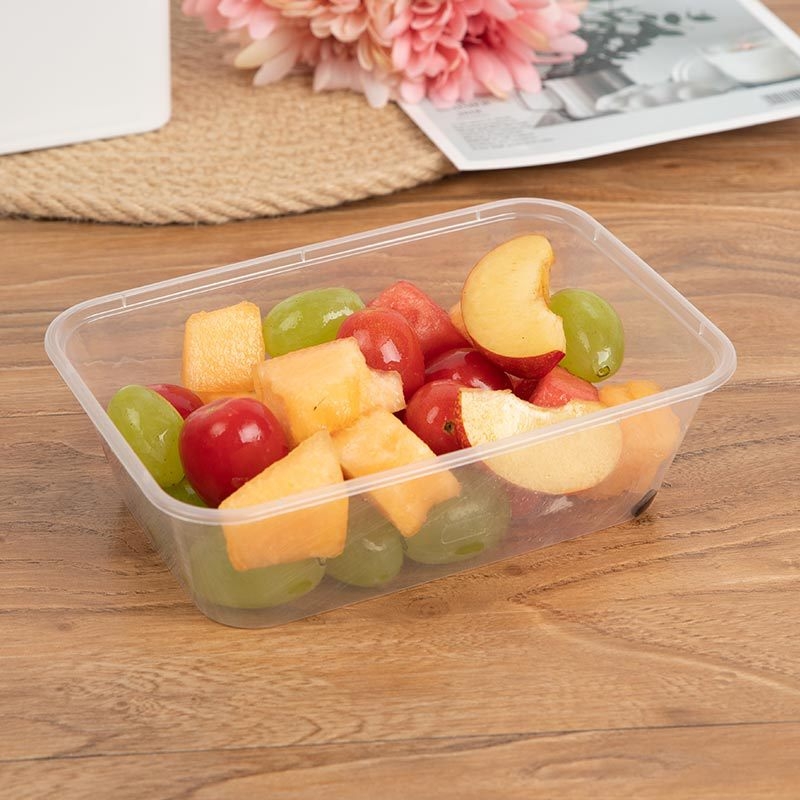 Jednokratne kvadratne kutije za obroke, prozirne PP, Bento kutije za ponijeti, paket od 150 komada