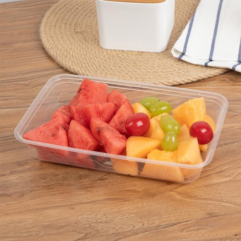 Jednokratne kvadratne kutije za obroke, prozirne PP, Bento kutije za ponijeti, paket od 150 komada