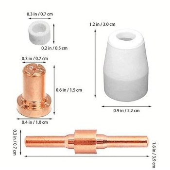 40A plazma elektróda és vágócsúcs készlet – PT-31, levegőplazma vágás, MIG120-hoz kompatibilis
