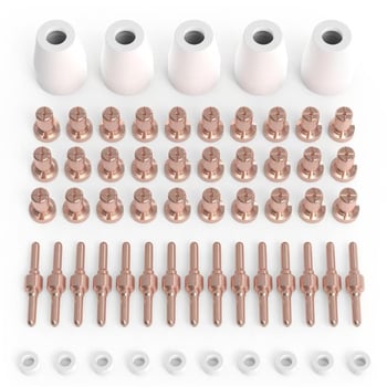 40A plazma elektróda és vágócsúcs készlet – PT-31, levegőplazma vágás, MIG120-hoz kompatibilis