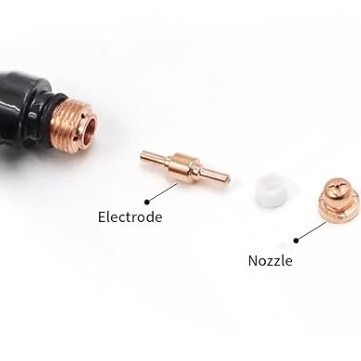 40A plazma elektróda és vágócsúcs készlet – PT-31, levegőplazma vágás, MIG120-hoz kompatibilis