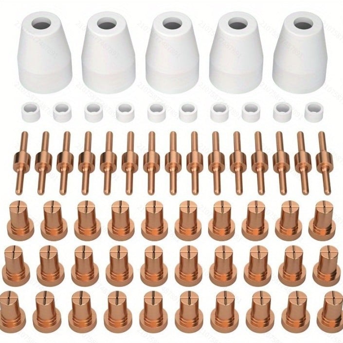 40A plazma elektróda és vágócsúcs készlet – PT-31, levegőplazma vágás, MIG120-hoz kompatibilis