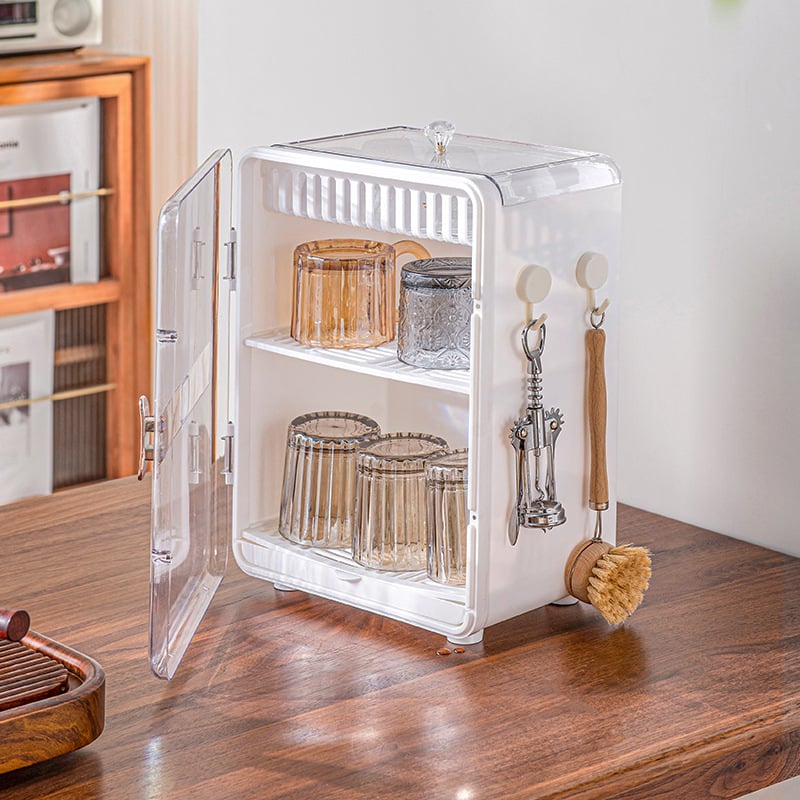 Stolni držač za čaše s dvostrukim slojem – PET/PS/ABS, moderan minimalistički stil, težina 2 kg