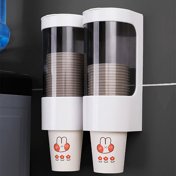 Plastični držač čaša s usisnom čašom – kućni držač za čaše i prostor za pohranu (Plastika, Usisna čaša, Kreativan stil, Kućna upotreba)
