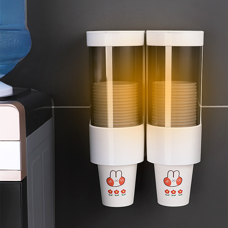 Plastični držač čaša s usisnom čašom – kućni držač za čaše i prostor za pohranu (Plastika, Usisna čaša, Kreativan stil, Kućna upotreba)