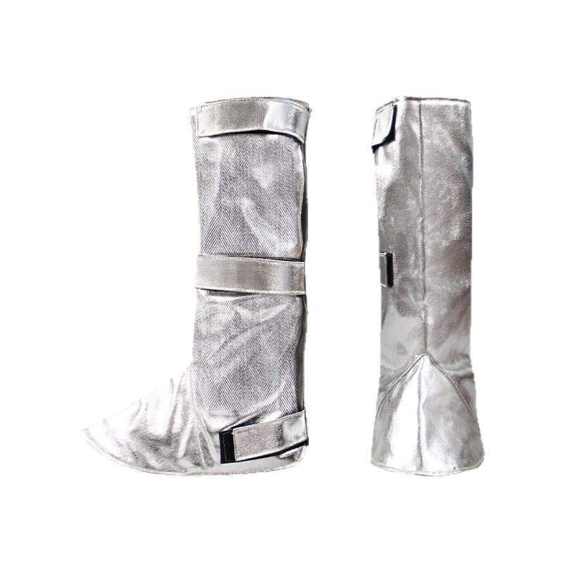 Nožni zaštitnik od aluminijske folije za visoke temperature, vatrootporan i plamenootporan, zaštita od prskanja metala tijekom kovanja, produženi štitnik za nogu