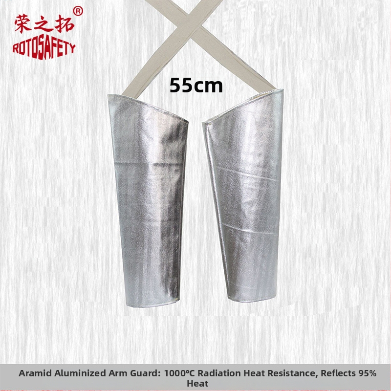 Chránič nohy z hliníkovej fólie pre vysoké teploty, ohňovzdorný a plameňochranný, ochrana proti striekajúcem kovom pri výrobe, predĺžený chránič nohy