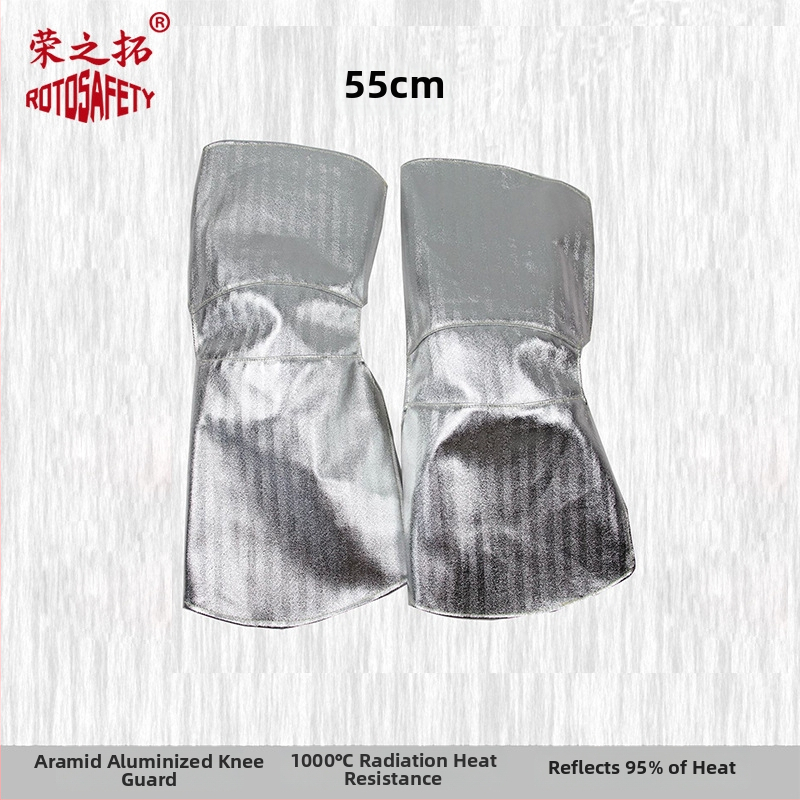Chránič nohy z hliníkovej fólie pre vysoké teploty, ohňovzdorný a plameňochranný, ochrana proti striekajúcem kovom pri výrobe, predĺžený chránič nohy